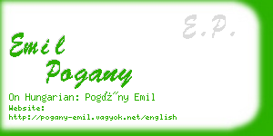 emil pogany business card